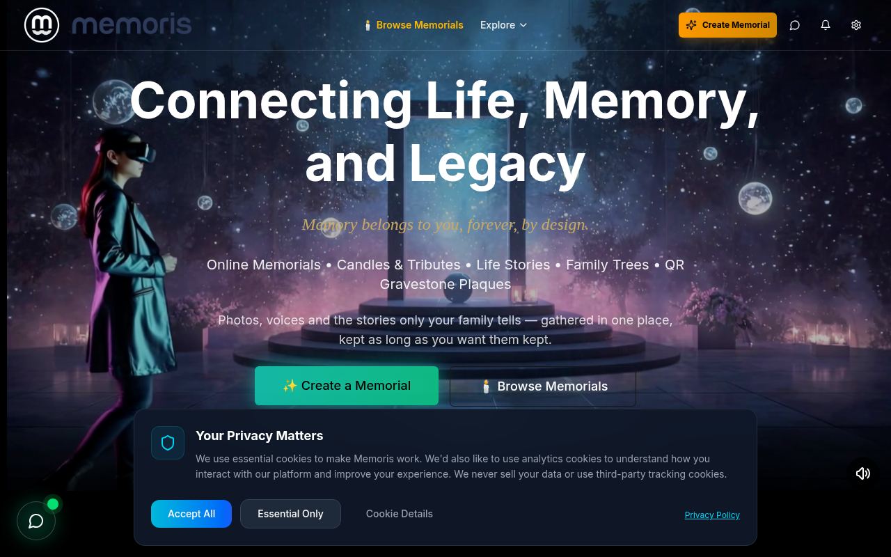 MEMORIS, digital legacy platform