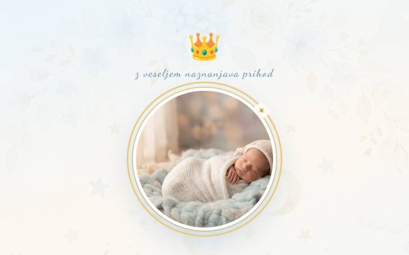 Newborn welcome website for baby Nil