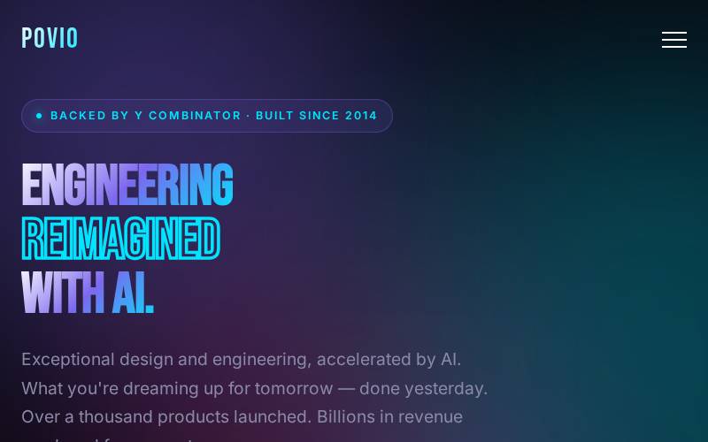 Website for Povio software studio